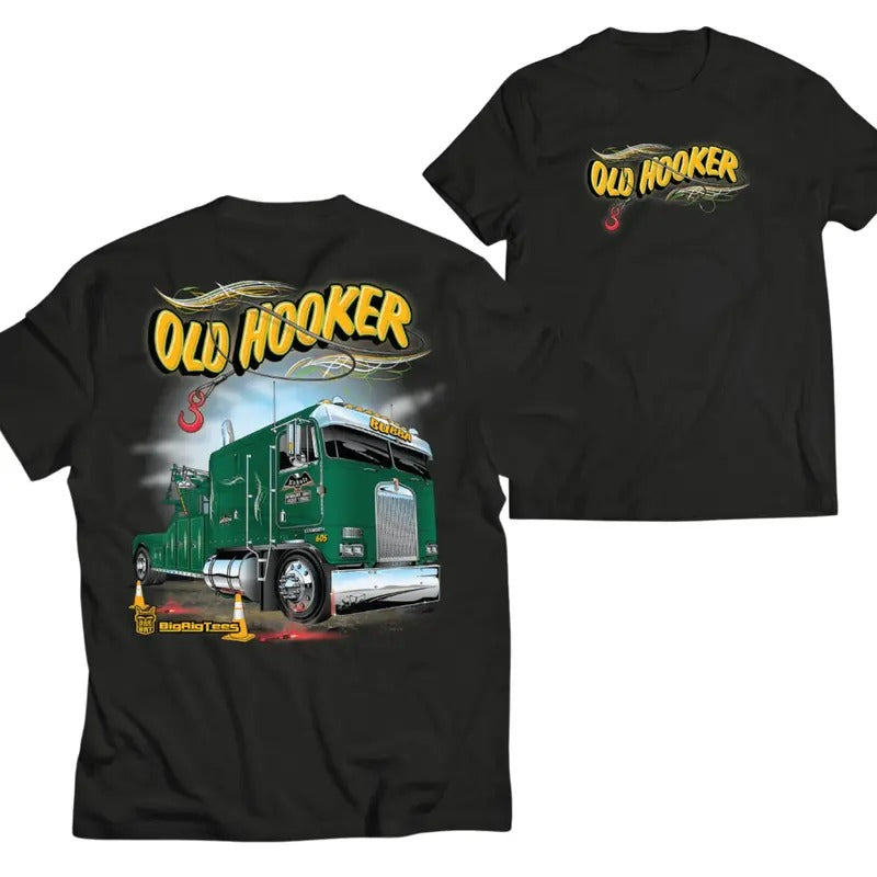 Old Hooker Graphic Tee, Tractor Shirt, Stylish Car Merch for Automotive Enthusiasts Hoodie Sweatshirt | PrintMintTees.com