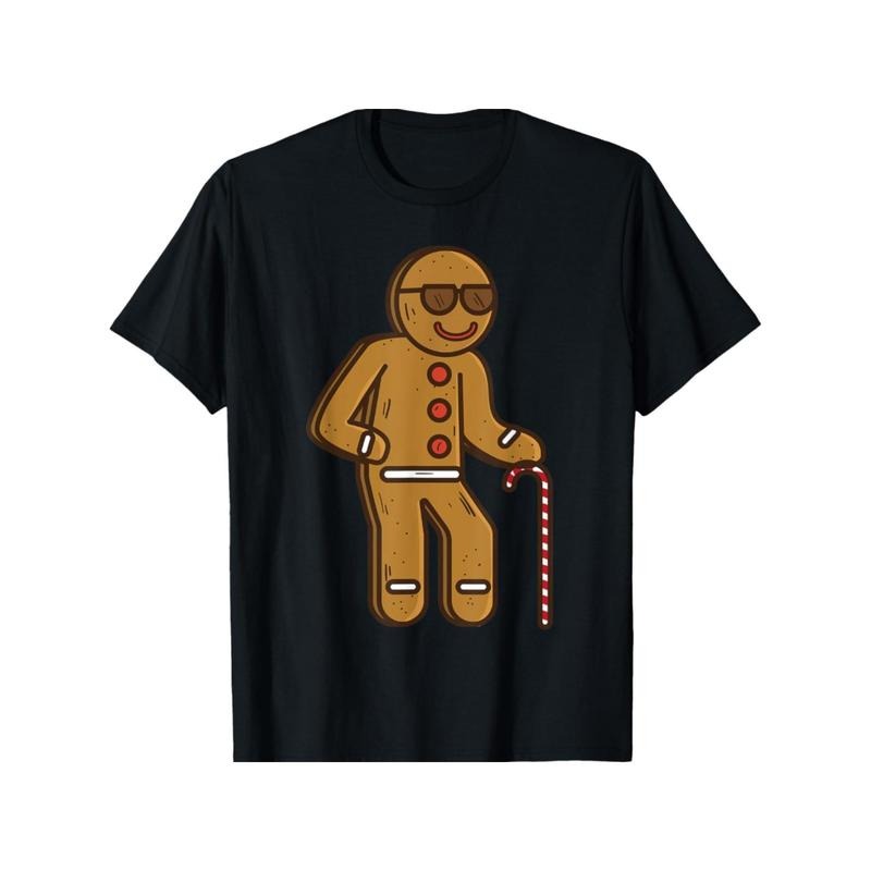 Old Man Gingerbread Cool Biscuit Funny Christmas Gift T-Shirt made in usa Hoodie Sweatshirt | PrintMintTees.com