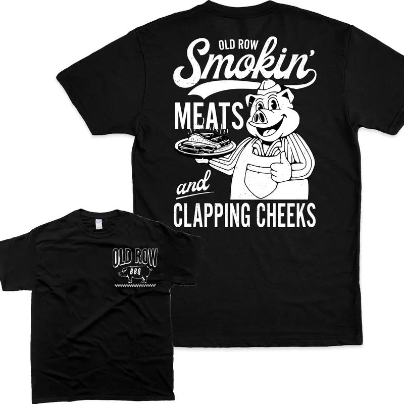 Old Row The Smokin' Meats Graphic 2 Sides Tshirt, Unisex Tshirt For Men, For Women Hoodie Sweatshirt | PrintMintTees.com