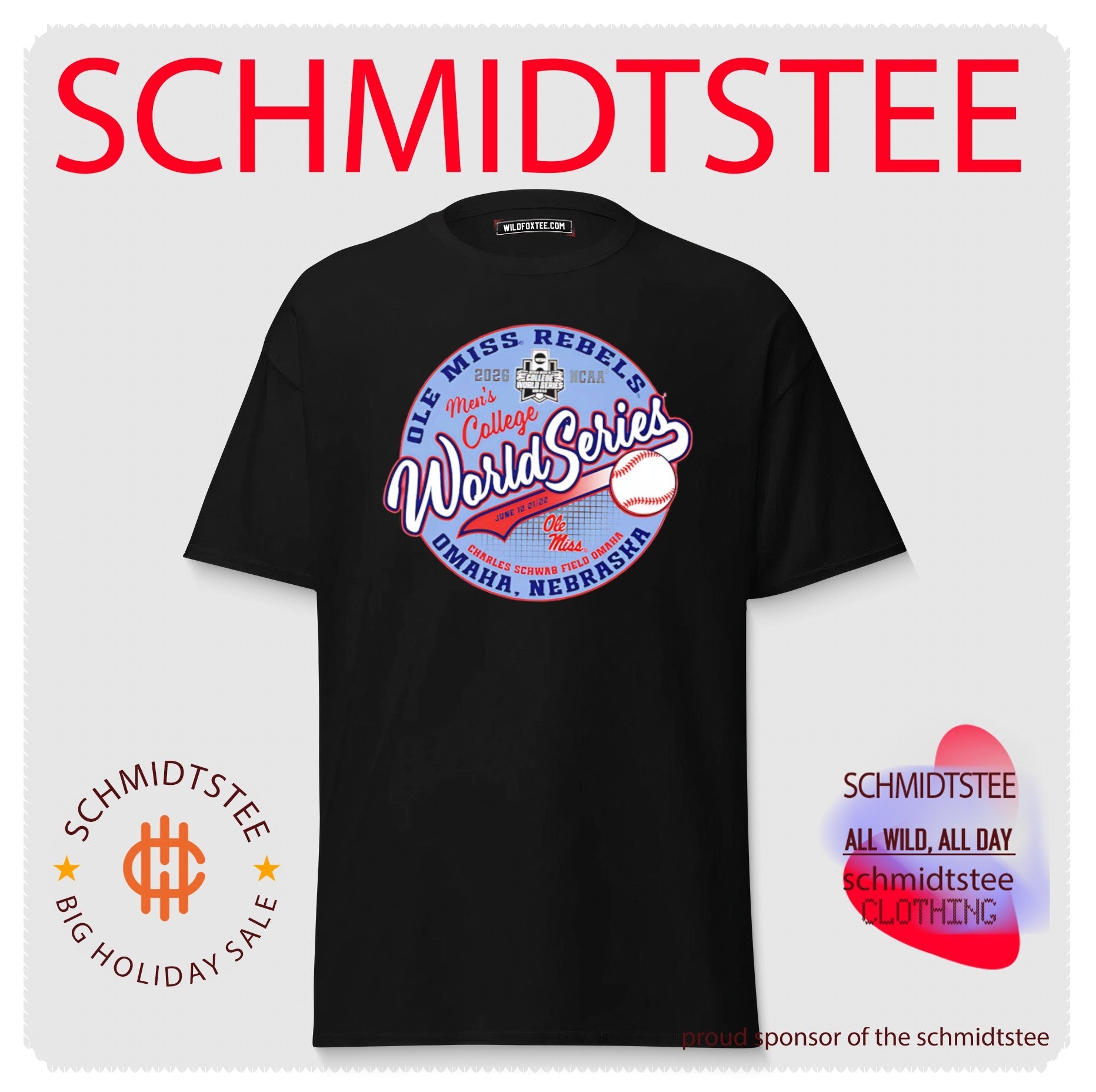 Ole Miss Rebels Baseball 2026 College World Series logo shirt