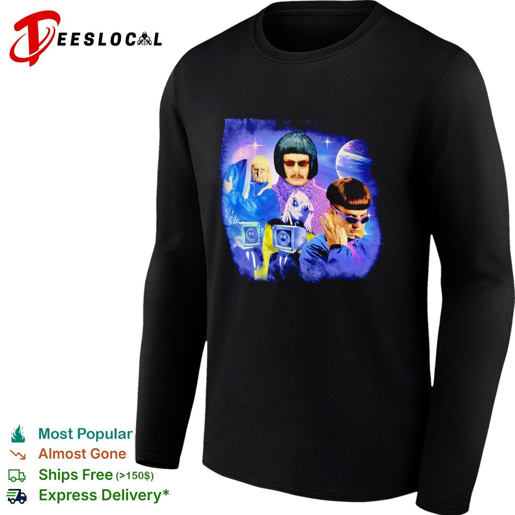 Oliver Tree Cosmic Collage with Smiley Face Computer Heads shirt