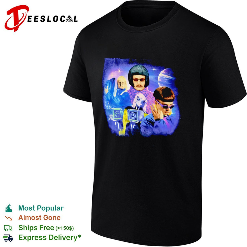 Oliver Tree Cosmic Collage with Smiley Face Computer Heads shirt