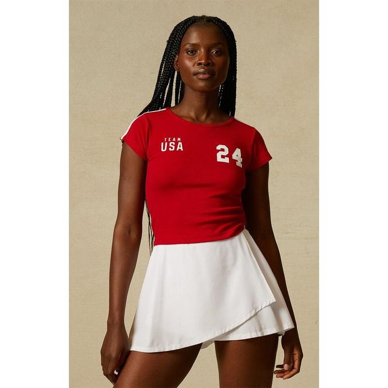 Olympics Women's Team USA 24 Slim Fit T-Shirt Hoodie, Sweatshirt | PrintMintTees.com