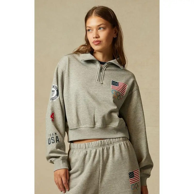 Olympics Women's Team USA Half Zip Sweatshirt T-Shirts, Hoodie | PrintMintTees.com