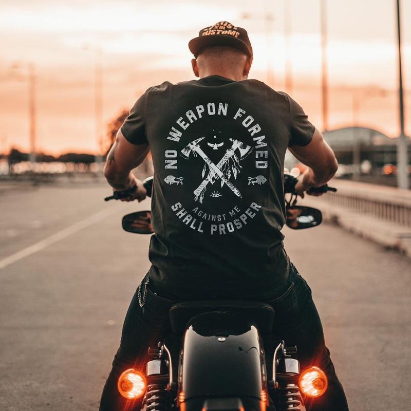 On Weapon Formed Against Me Shall Prosper Printed Men's T-shirt Gifts for the Man of Character,Merch gift Hoodie Sweatshirt