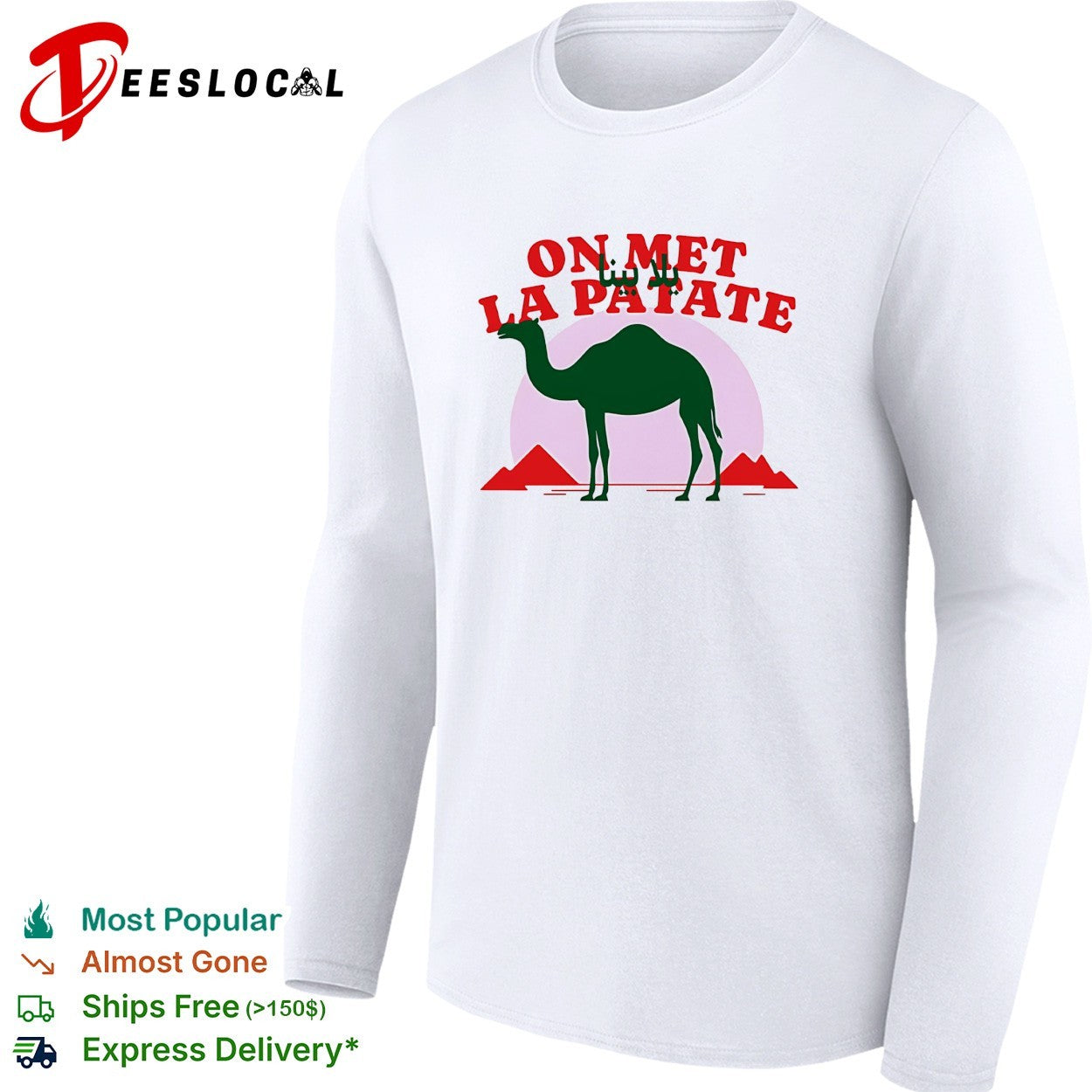 On met la patate camel pyramids shirt
