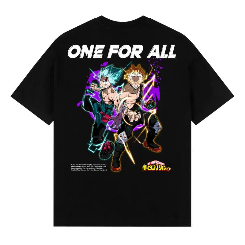 One For All - My Hero Academia Graphic Tee, Game Shirt, Anime Shirt, Manga Shirt Hoodie Sweatshirt | PrintMintTees.com