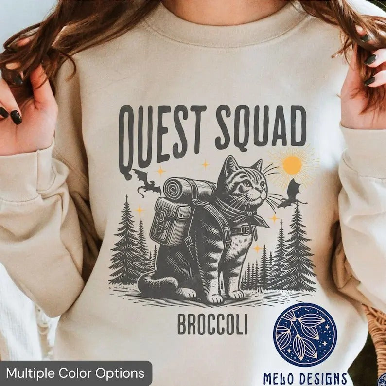 Onyx Storm Shirt Quest Squad Broccoli Sweatshirt Fourth Wing Merch Xaden Riorson Violet bookish top romantasy fan Ridoc...