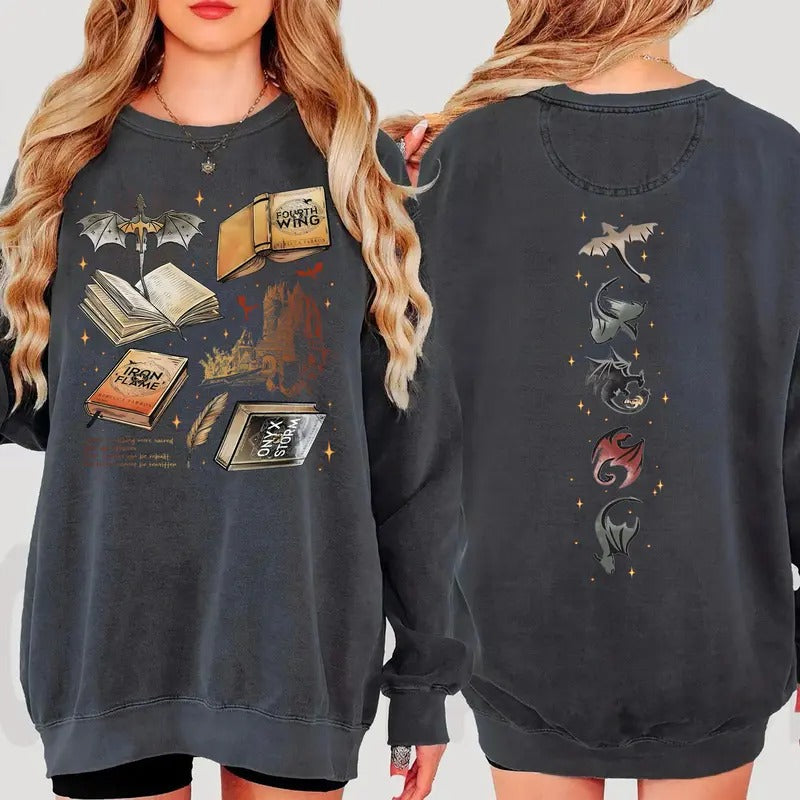 Onyx Storm Fourth Wing Shirt Basgiath War College Fantasy Romance Book Shirt Brave Dark Booktok Shirt T-Shirts, Hoodie, Sweatshirt
