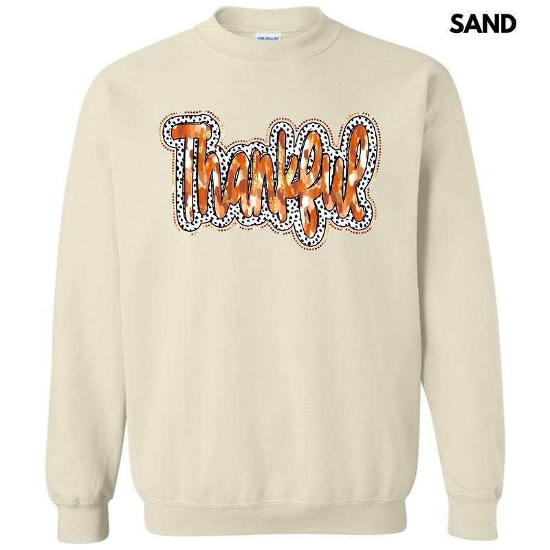 Orange Brushstroke Thankful 'NLB' Shirt Hoodie Sweatshirt