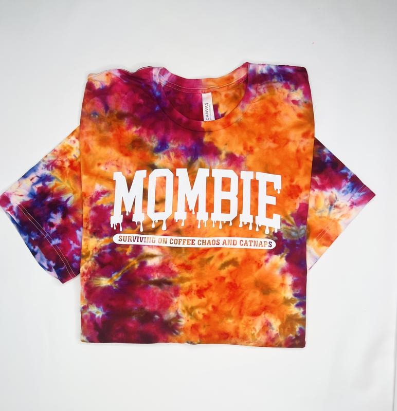 Orange Mombie Tie Dye T-shirt (Unisex) SMALL TO 5X Cotton T-shirt Hoodie Sweatshirt | PrintMintTees.com