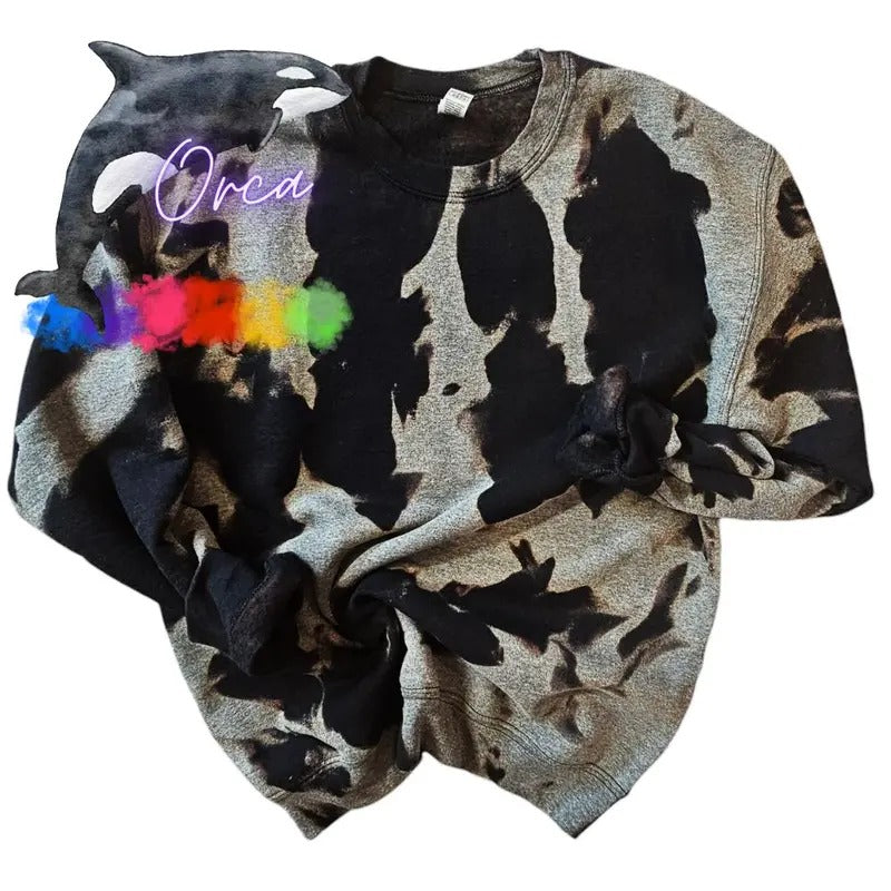 Orca ~ Bleached Unisex Sweatshirts ~ Small - 4XL Womenswear T-Shirts, Hoodie | PrintMintTees.com