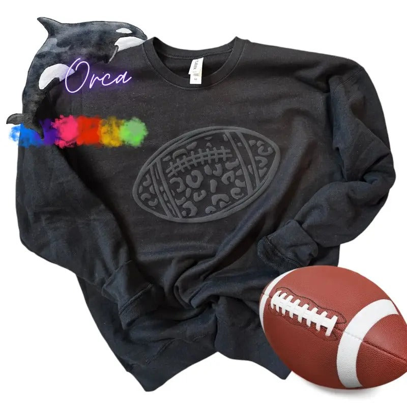 Orca ~ FOOTBALL Unisex Sweatshirt with Puff ~ Small - 4XL Sporty Casual T-Shirts, Hoodie | PrintMintTees.com