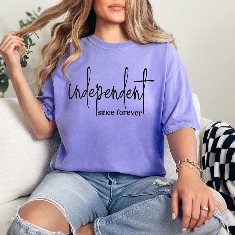 Orca ~ PUFF "INDEPENDENT SINCE FOREVER" Adult Comfort colors T-shirt Womenswear Comfortable Fit Hoodie Sweatshirt