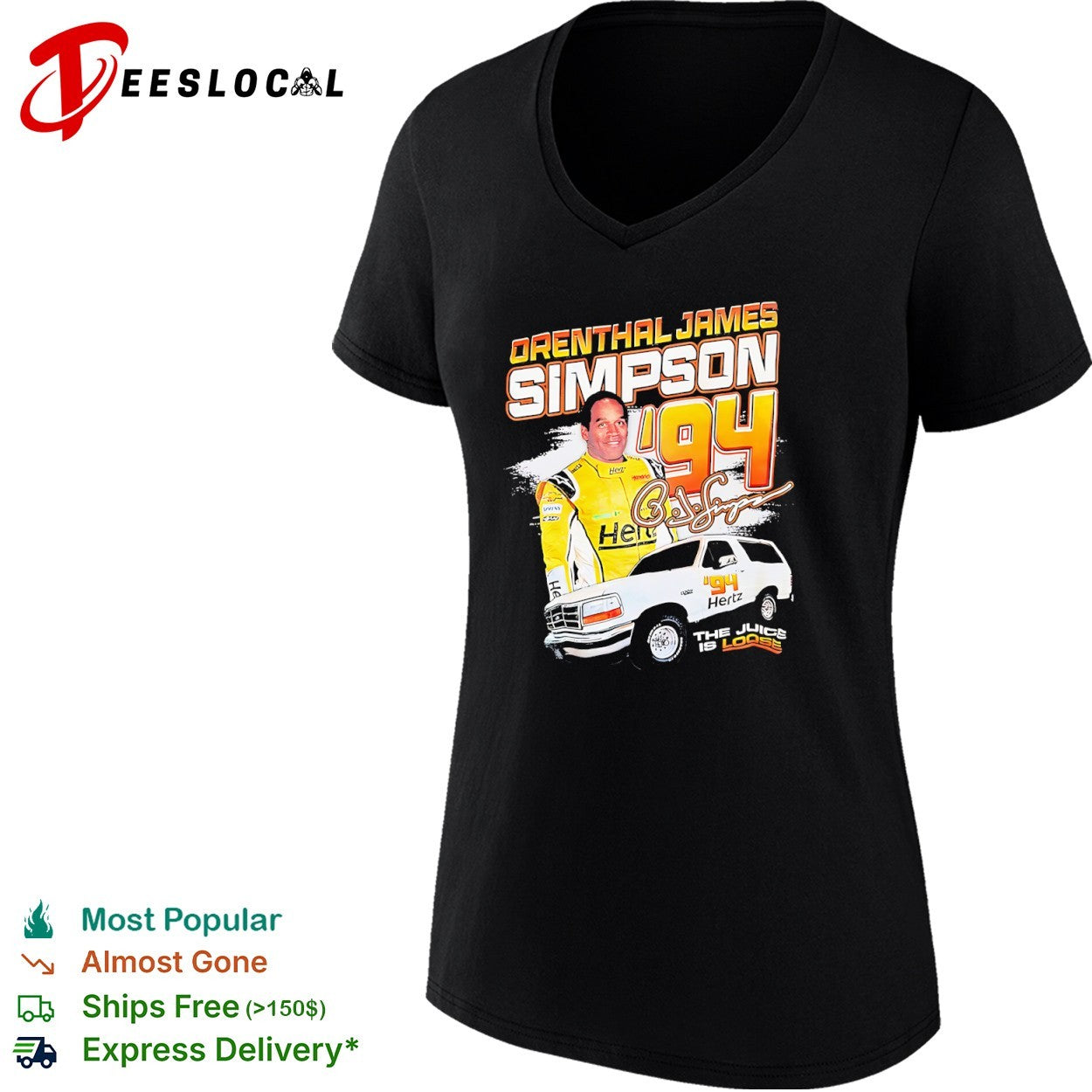 Orenthal James Simpson 94 the juice is loose shirt
