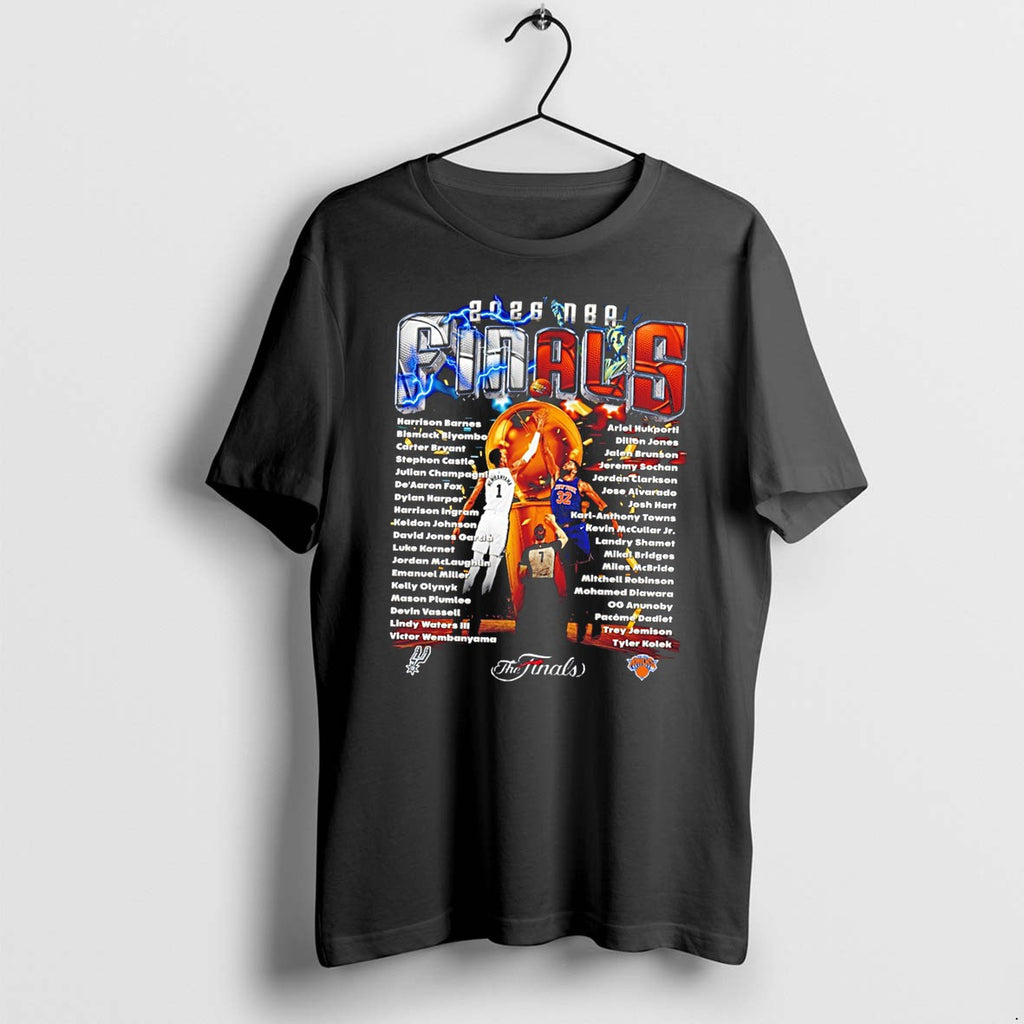 Original 2026 Nba Finals Spurs Vs Knicks Player Names Tee Tshirts Jpg