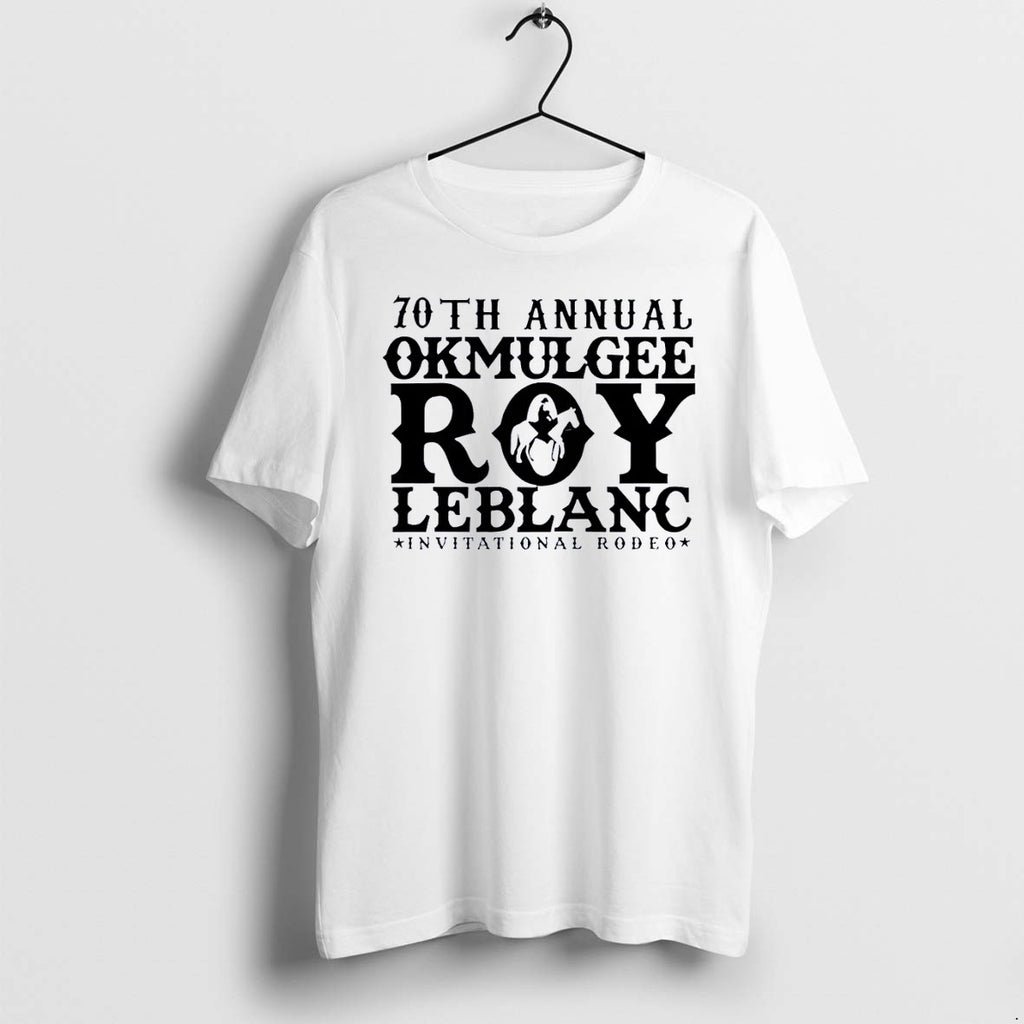 Original 70th Annual Okmulgee Roy Leblanc Invitational Rodeo White Tshirts Jpg