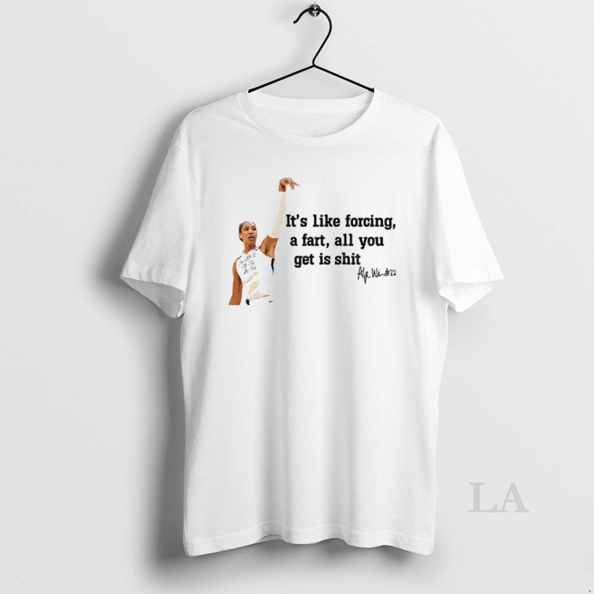 Original Aja Wilson Las Vegas Aces Its Like Forcing A Fart All You Get Is