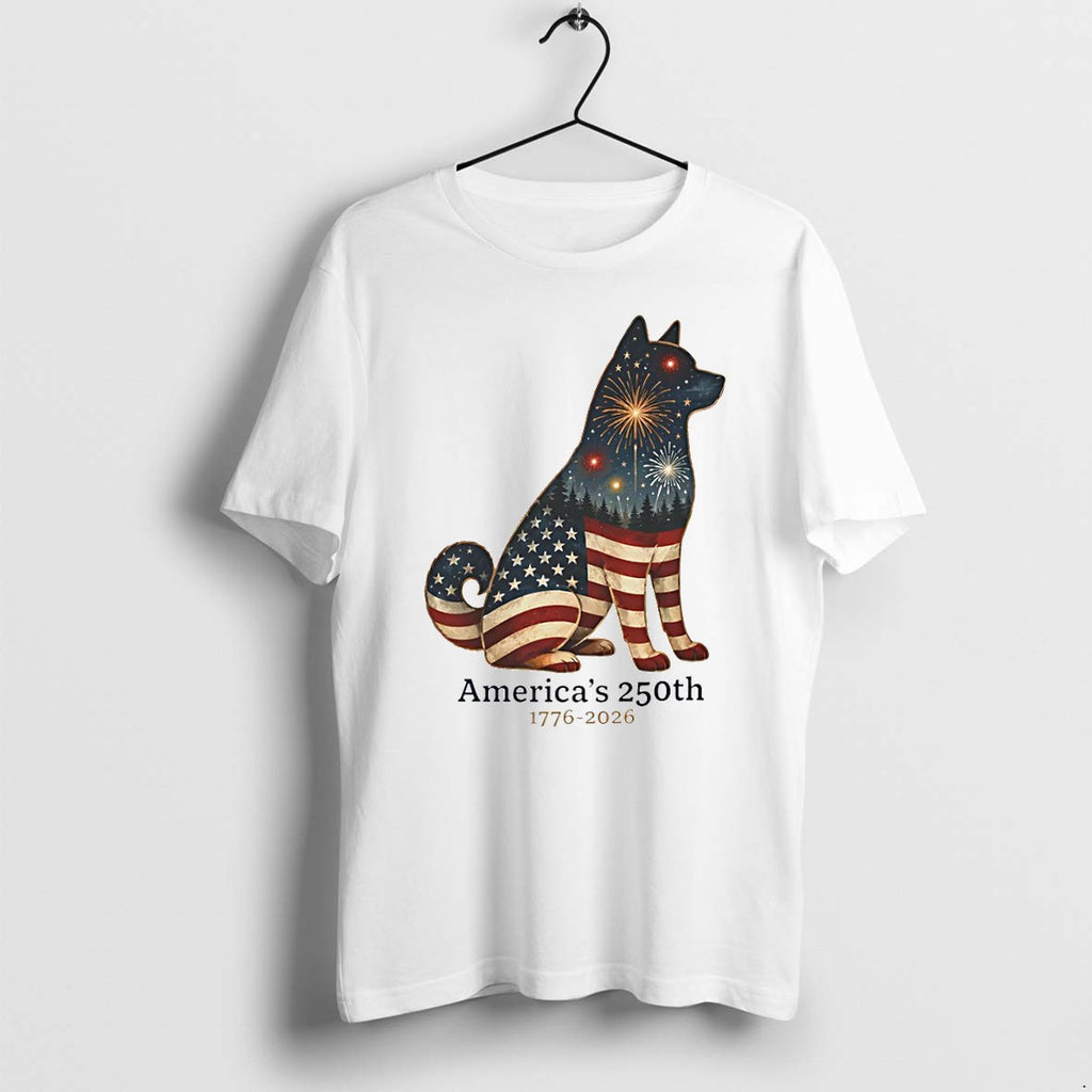 Original Akita Dog Patriotism Americas 250th 1776 2026 American Flag Tshirts