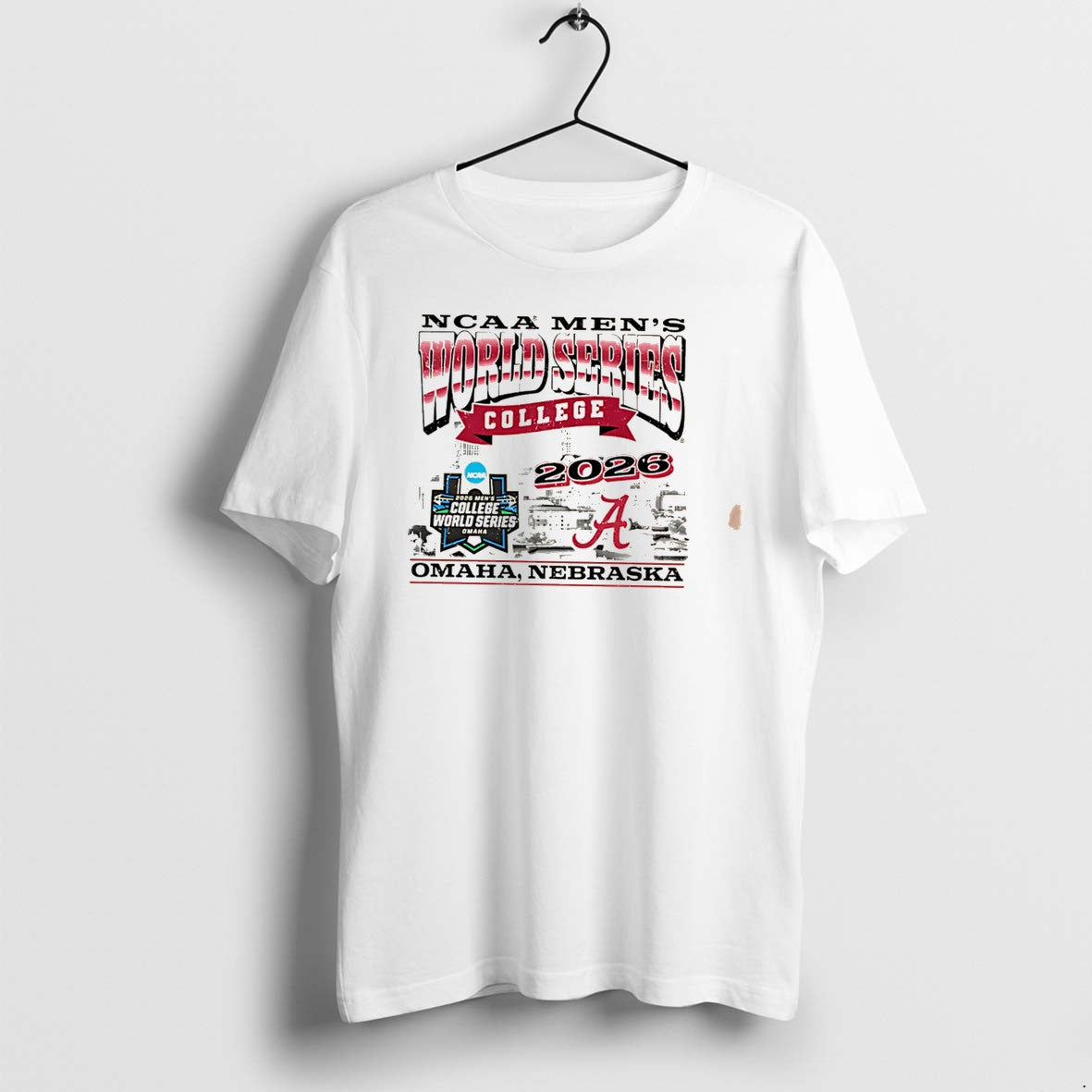 Original Alabama Baseball 2026 Mens College World Series Skyline Tee Tshirts