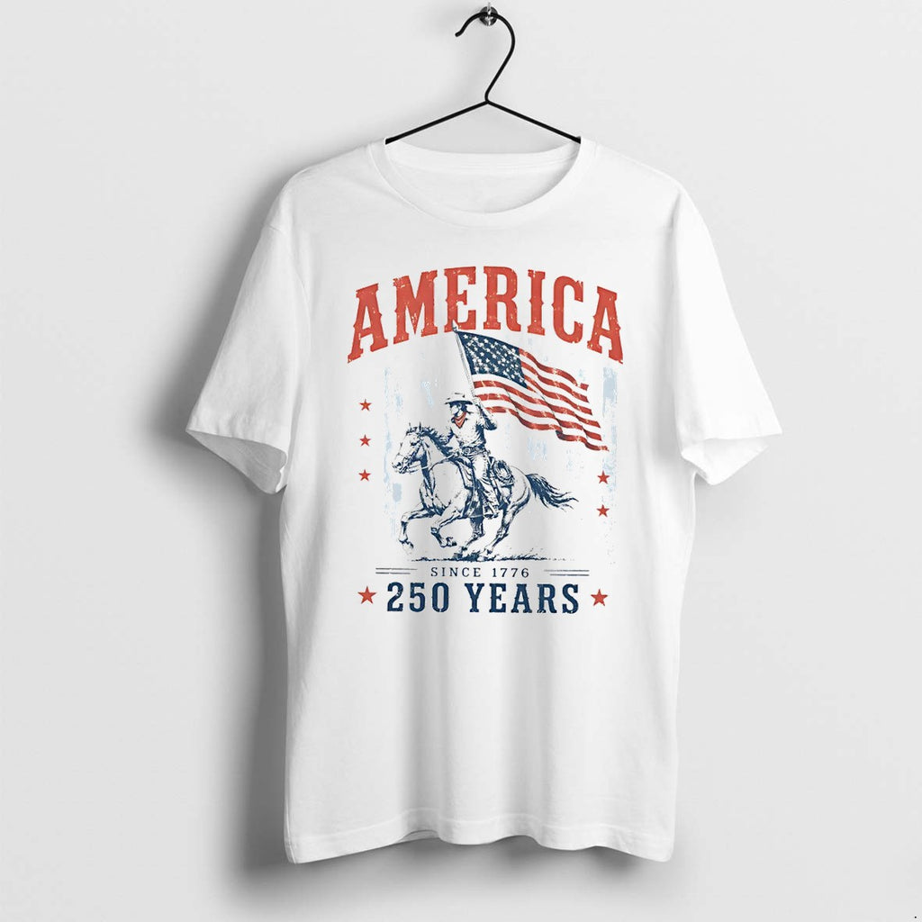 Original American Cowboy Horse Flag America Since 1776 250 Years Tshirts Jpg