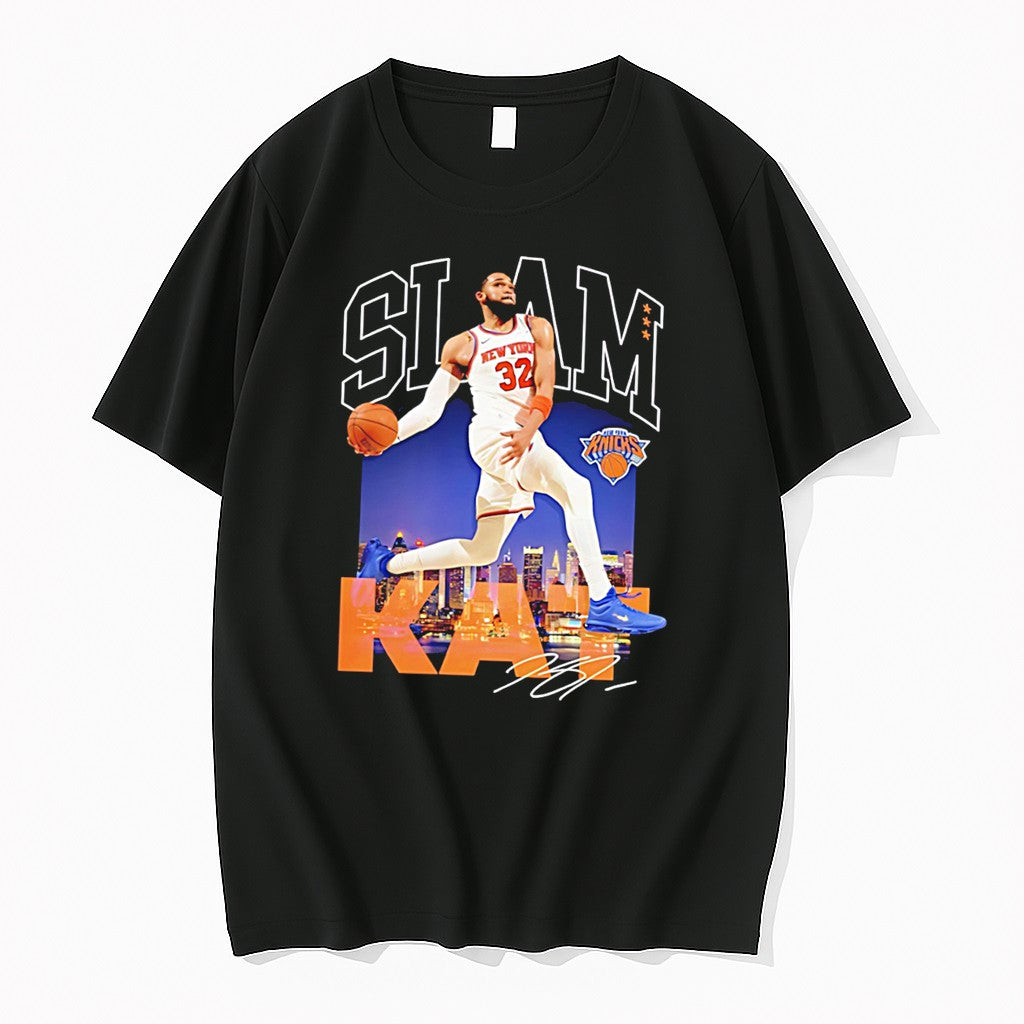 Original Anthony Towns New York Knicks Karl Slam Skyline Signature Tee Tshirts