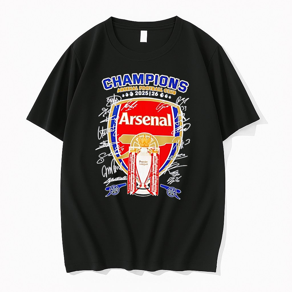 Original Arsenal Football Club Champions 2025 2026 Trophy Tee Tshirts Jpg