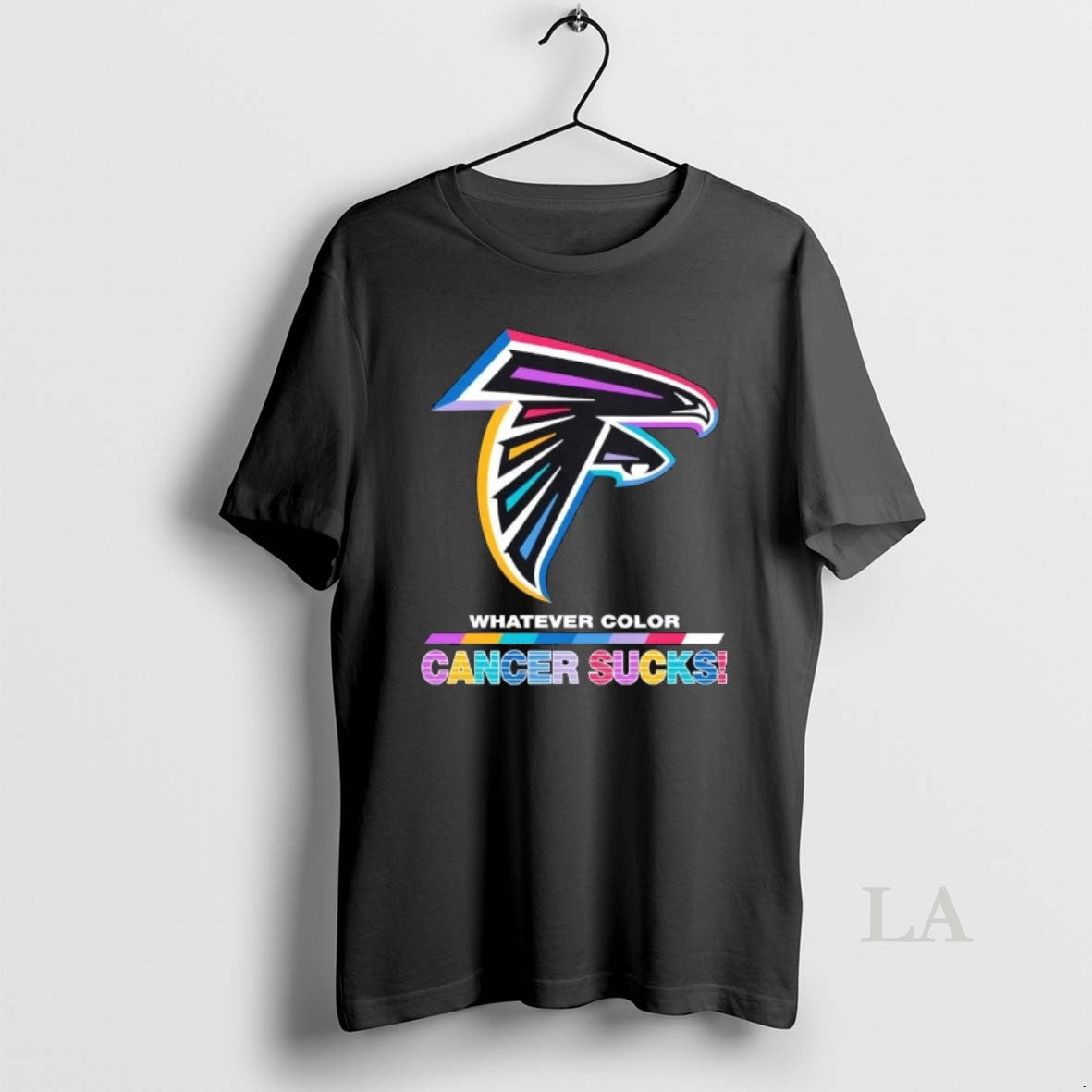 Original Atlanta Falcons Football Whatever Color Cancer Sucks Logo Colors T-Shirts, Hoodie, Sweatshirt | PrintMintTees.com