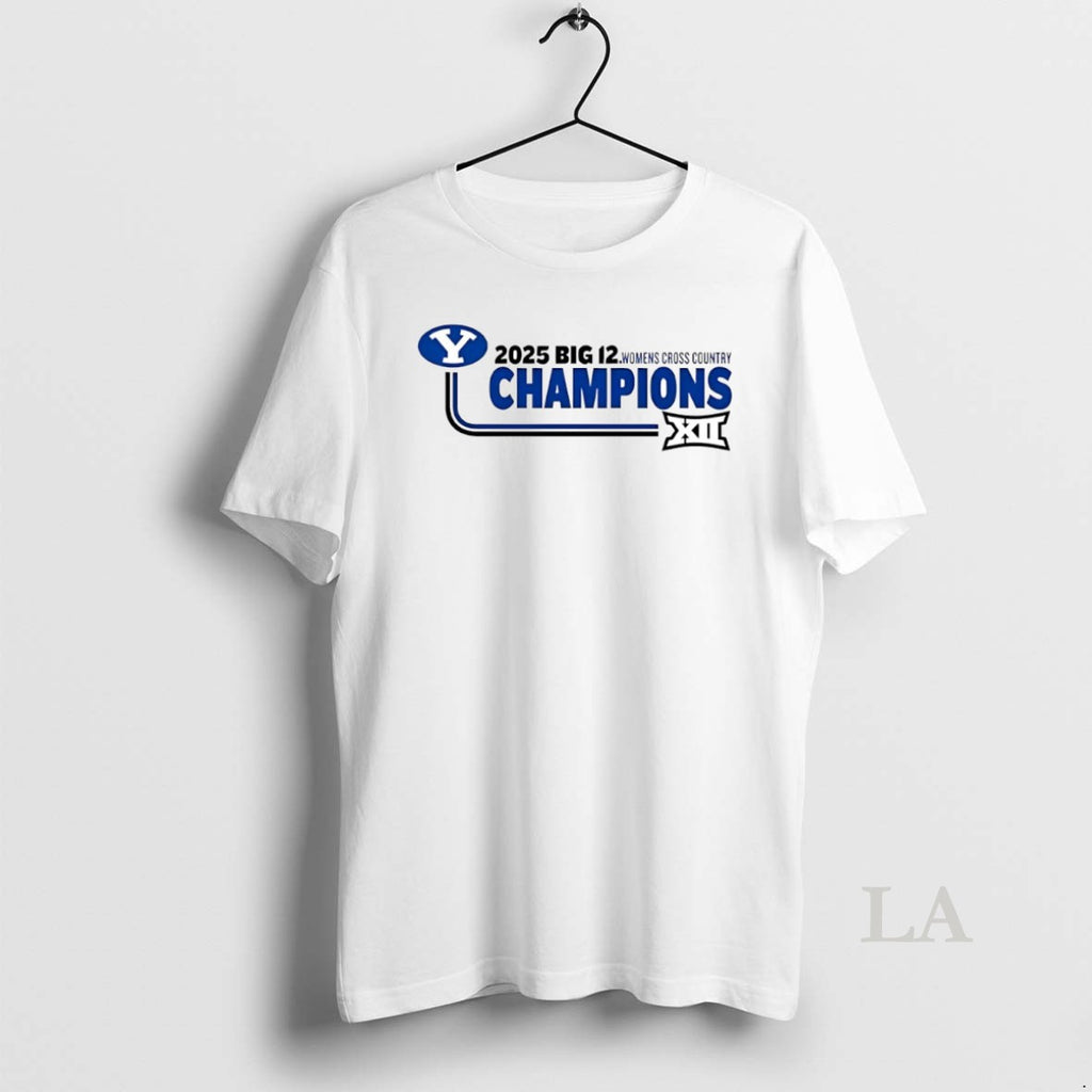 Original Byu Cougars 2025 Big 12 Womens Cross Country Champions Logo Circle T-Shirts, Hoodie, Sweatshirt | PrintMintTees.com
