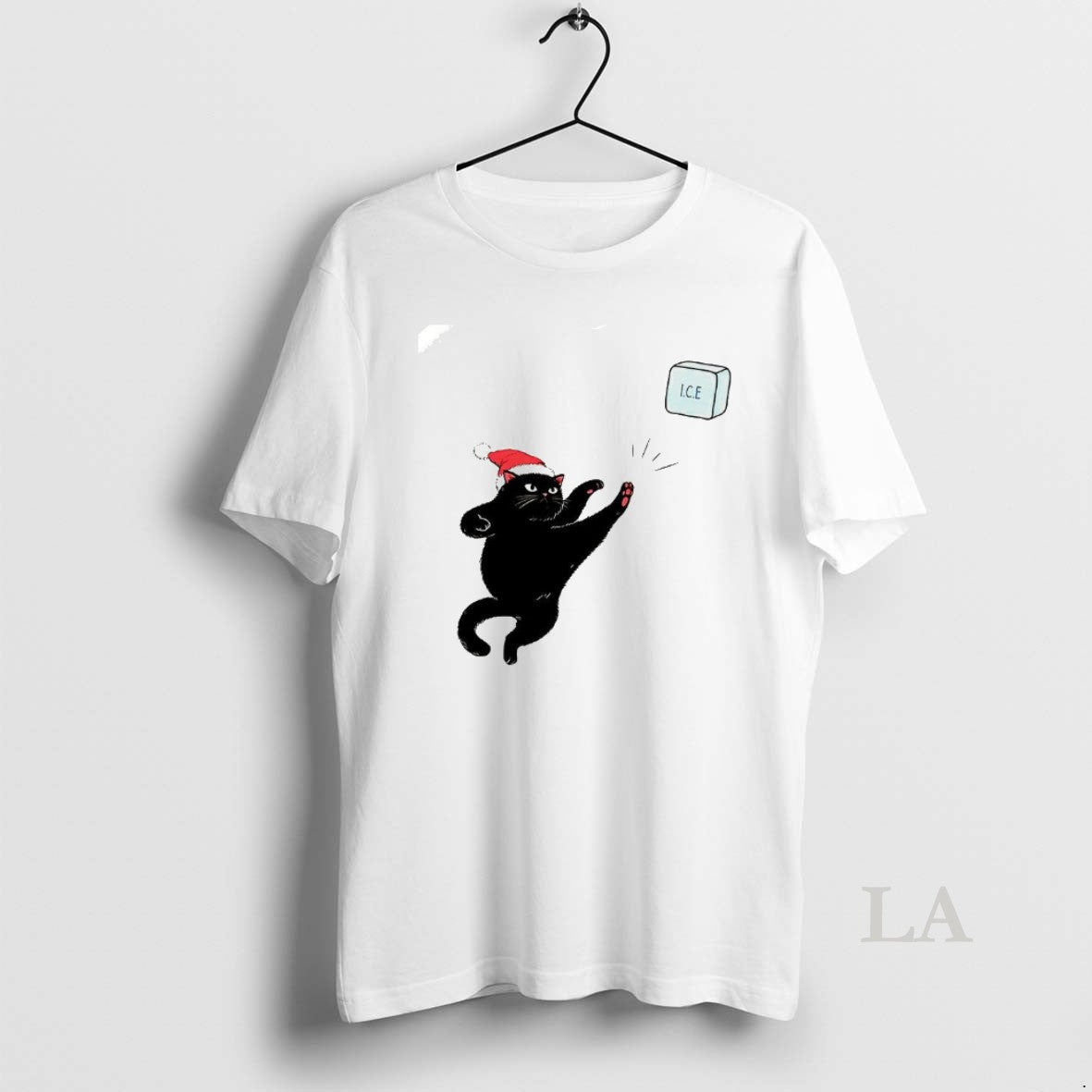 Original Black Cat Christmas Abolish Ice Fuck Ice Caricature T-Shirts, Hoodie, Sweatshirt | PrintMintTees.com