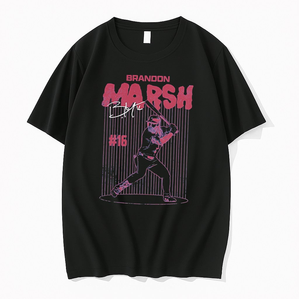 Original Brandon Marsh Philadelphia Phillies Signature Vintage Tee Tshirts Jpg
