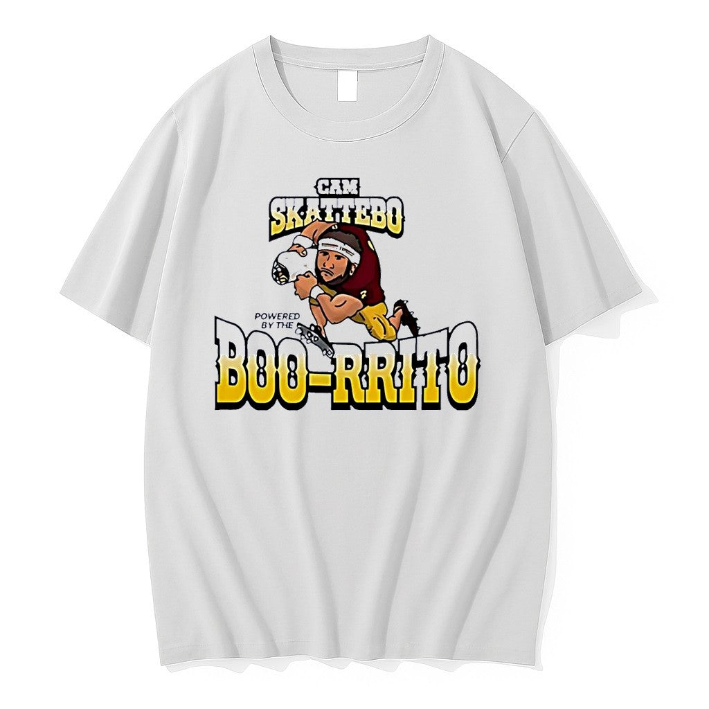 Original Cam Skattebo Powered By The Boo Rrito White Tshirts Jpg