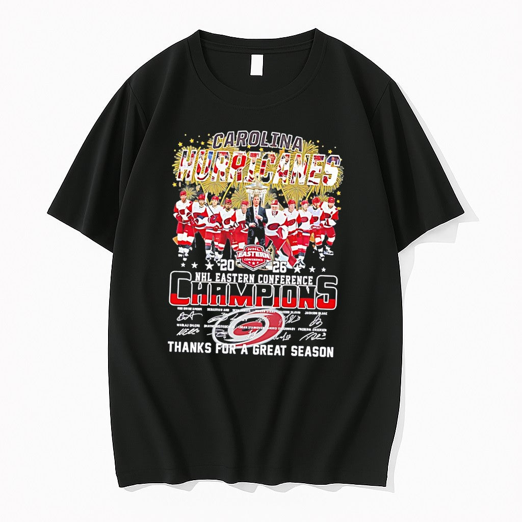 Original Carolina Hurricanes Eastern Conference Champions Thanks For A Great Season Signature Tee Tshirts