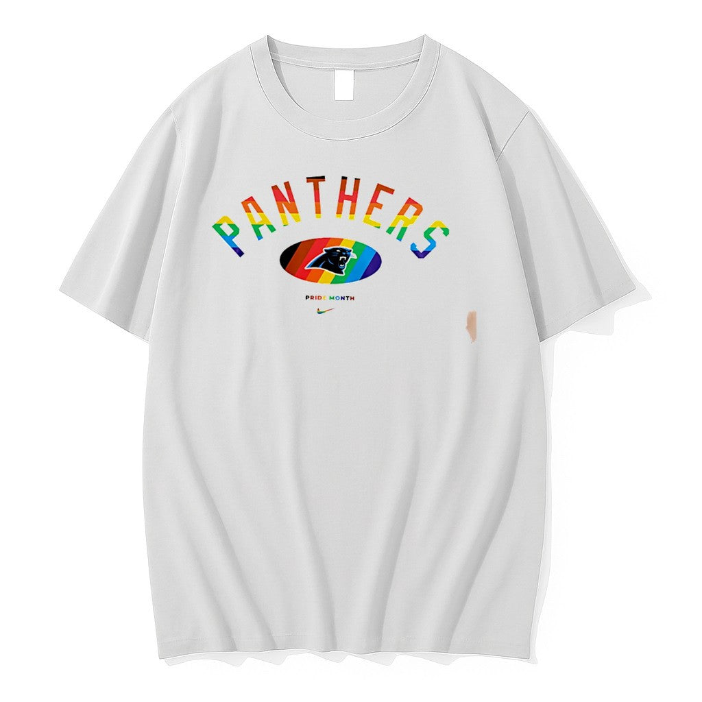 Original Carolina Panthers Pride Month Rainbow Logo Tee Tshirts Jpg