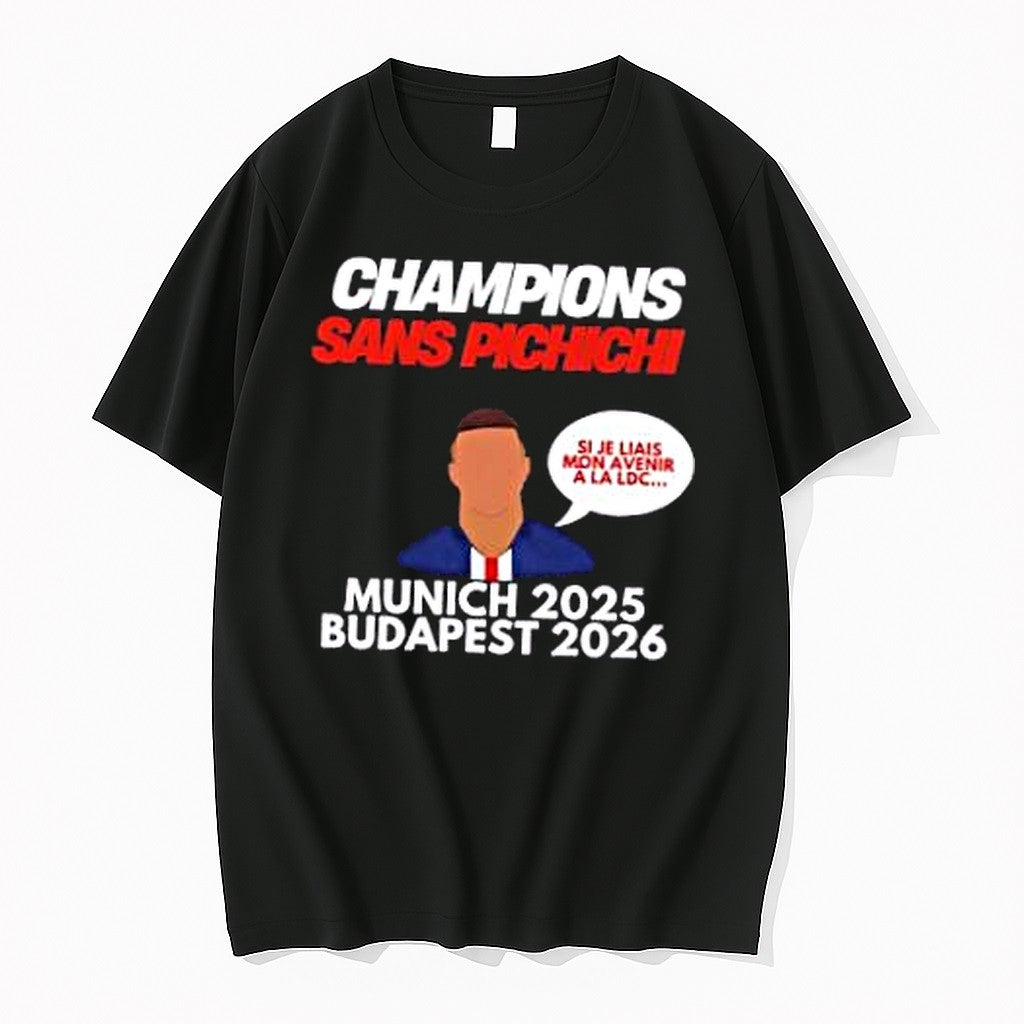Original Champions Sans Pichichi Munich 2025 Budapest 2026 Psg Tshirts Jpg