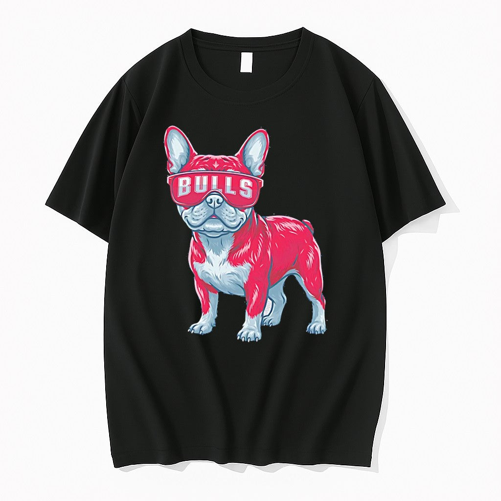 Original Chicago Bulls French Bulldog Cartoon Tee Tshirts Jpg