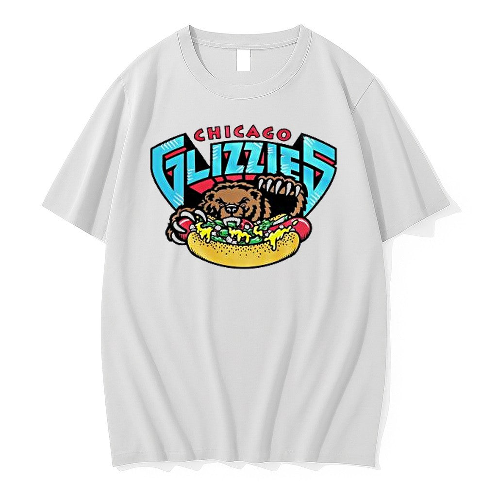 Original Chicago Glizzies Bear Eating Hot Dog Tshirts Jpg