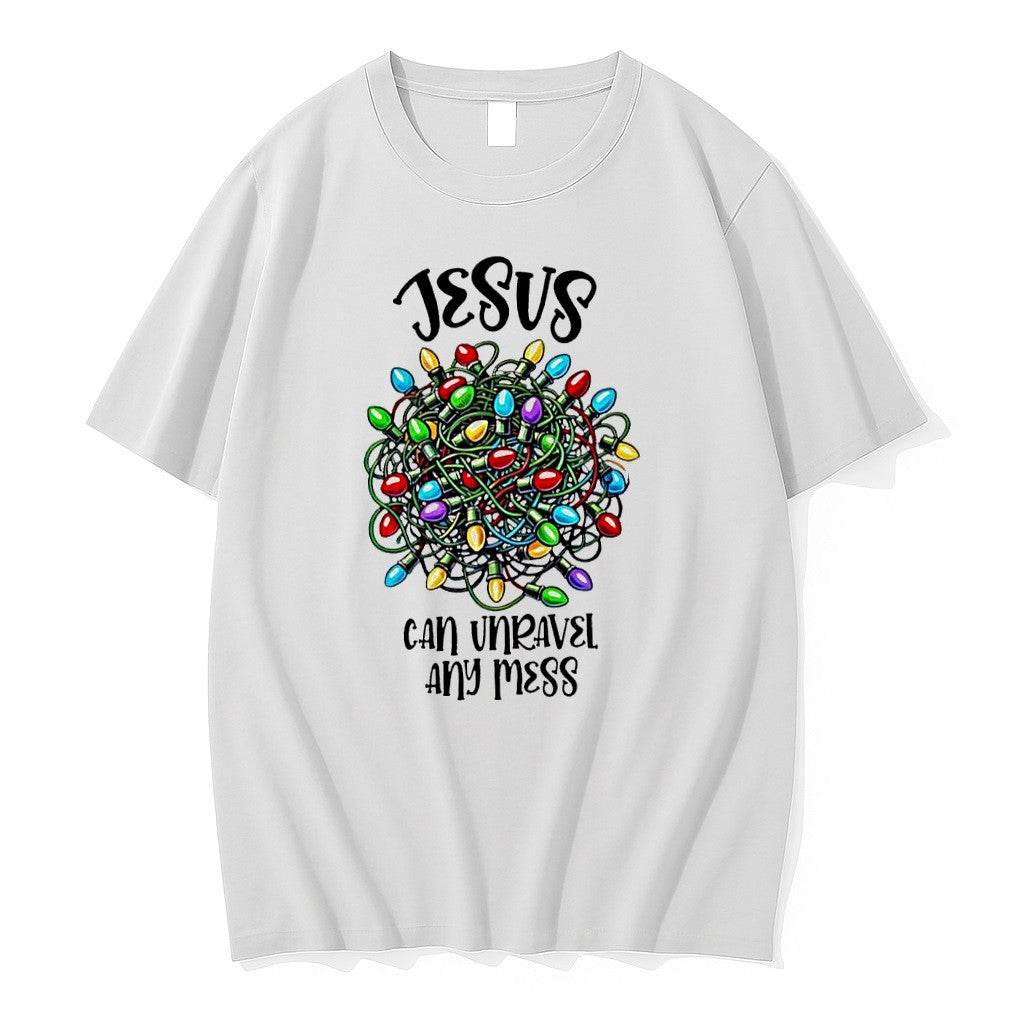 Original Christian Jesus Can Unravel Any Mess Tshirts Jpg