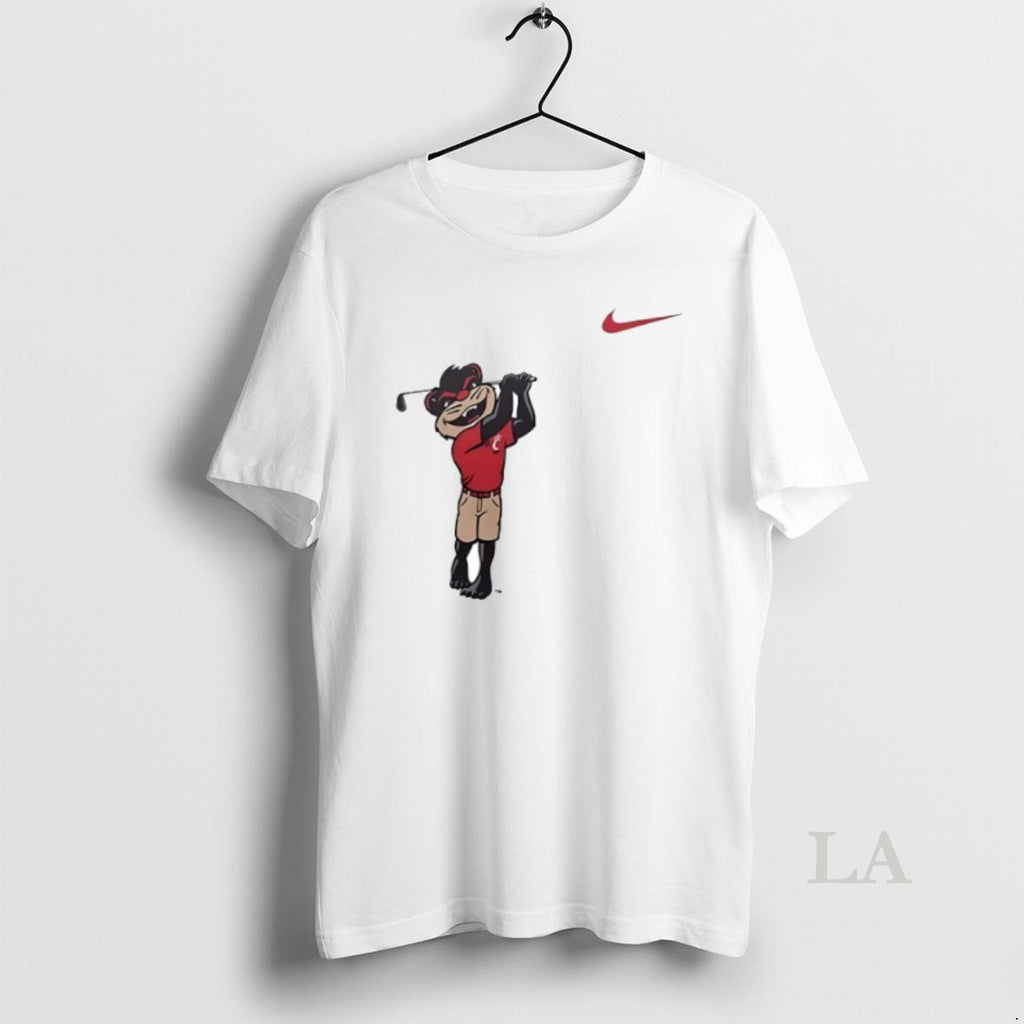 Original Cincinnati Bearcats Mascot Playing Golf Circle T-Shirts, Hoodie, Sweatshirt | PrintMintTees.com