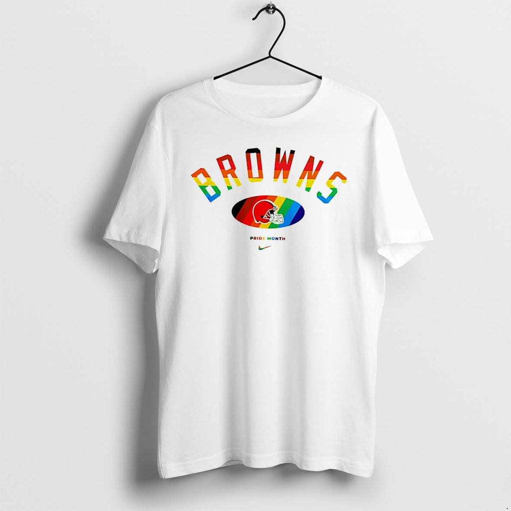 Original Cleveland Browns Pride Month Rainbow Logo Tee Tshirts Jpg