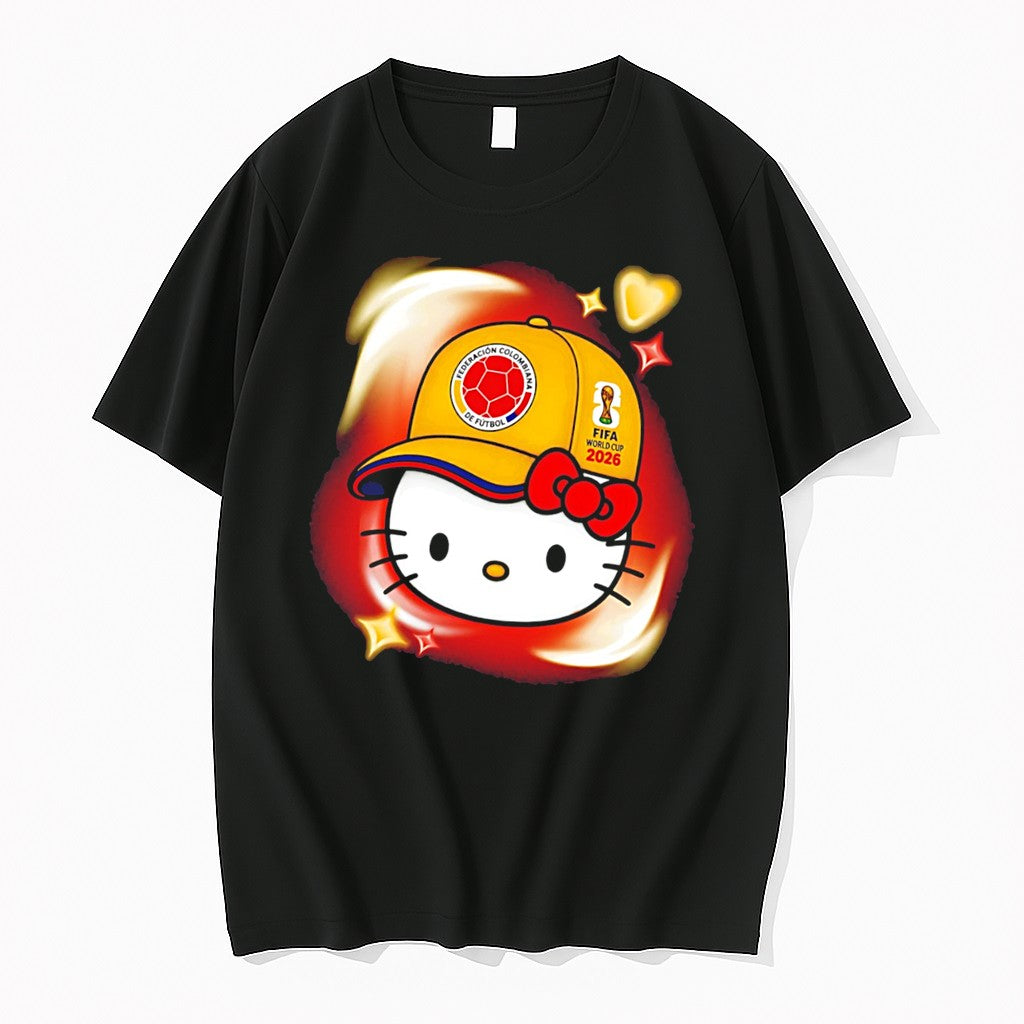 Original Colombia X Hello Kirty World Cup 2026 Fifa Tee Tshirts Jpg