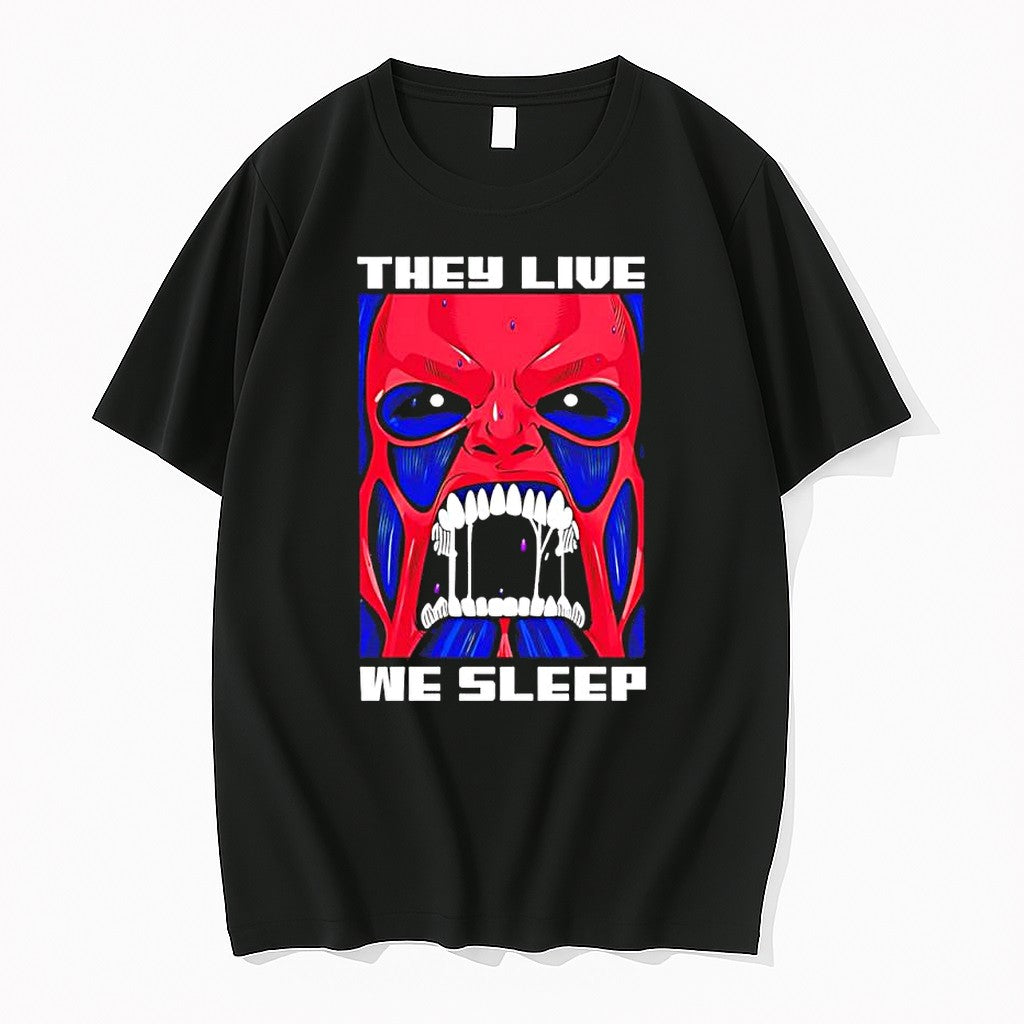 Original Colossal Titan Attack On Titan They Live We Sleep Character Tshirts