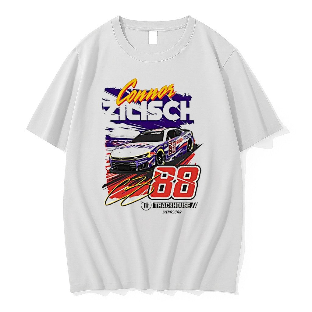 Original Connor Zilisch Trackhouse Racing 88 Nascar Chevrolet Racing Car Signature Tshirts