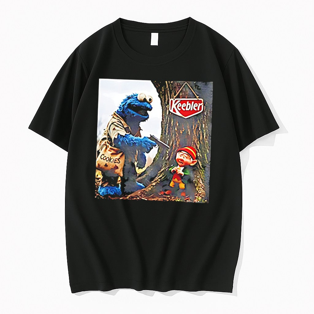 Original Cookie Monster Edgy Elf Keebler Tee Tshirts Jpg