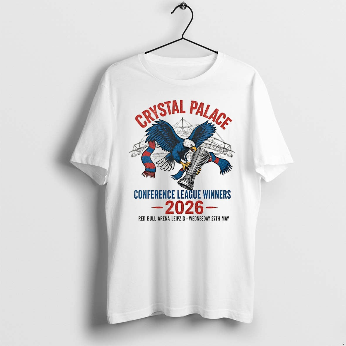 Original Crystal Palace Fc Uefa Conference League Winners 2026 Red Bull Arena Leipzig Tshirts