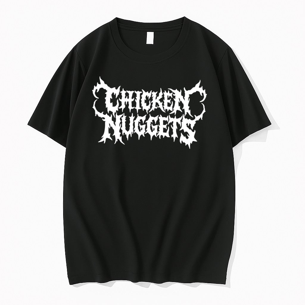 Original Death Metal Apparel Chicken Nuggets Black Tshirts Jpg