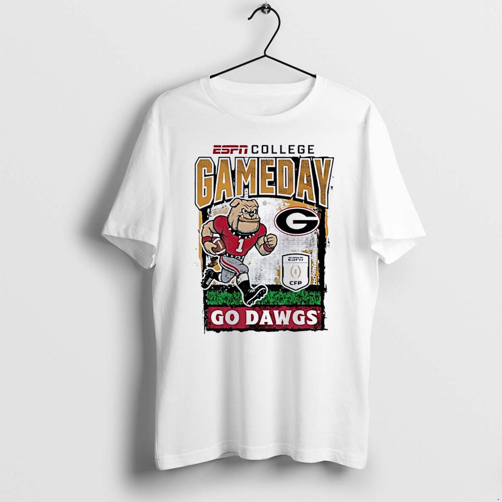 Original Espn College Gameday Bulldog Georgia Bulldogs Football Go Dawgs White Tshirts