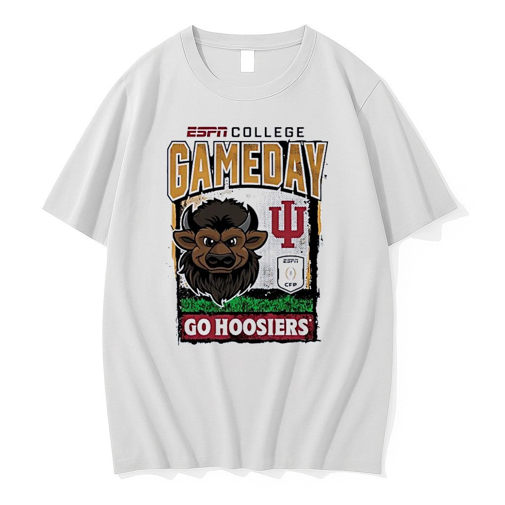 Original Espn College Gameday Iu Buffalo Football Go Hoosiers White Tshirts Jpg