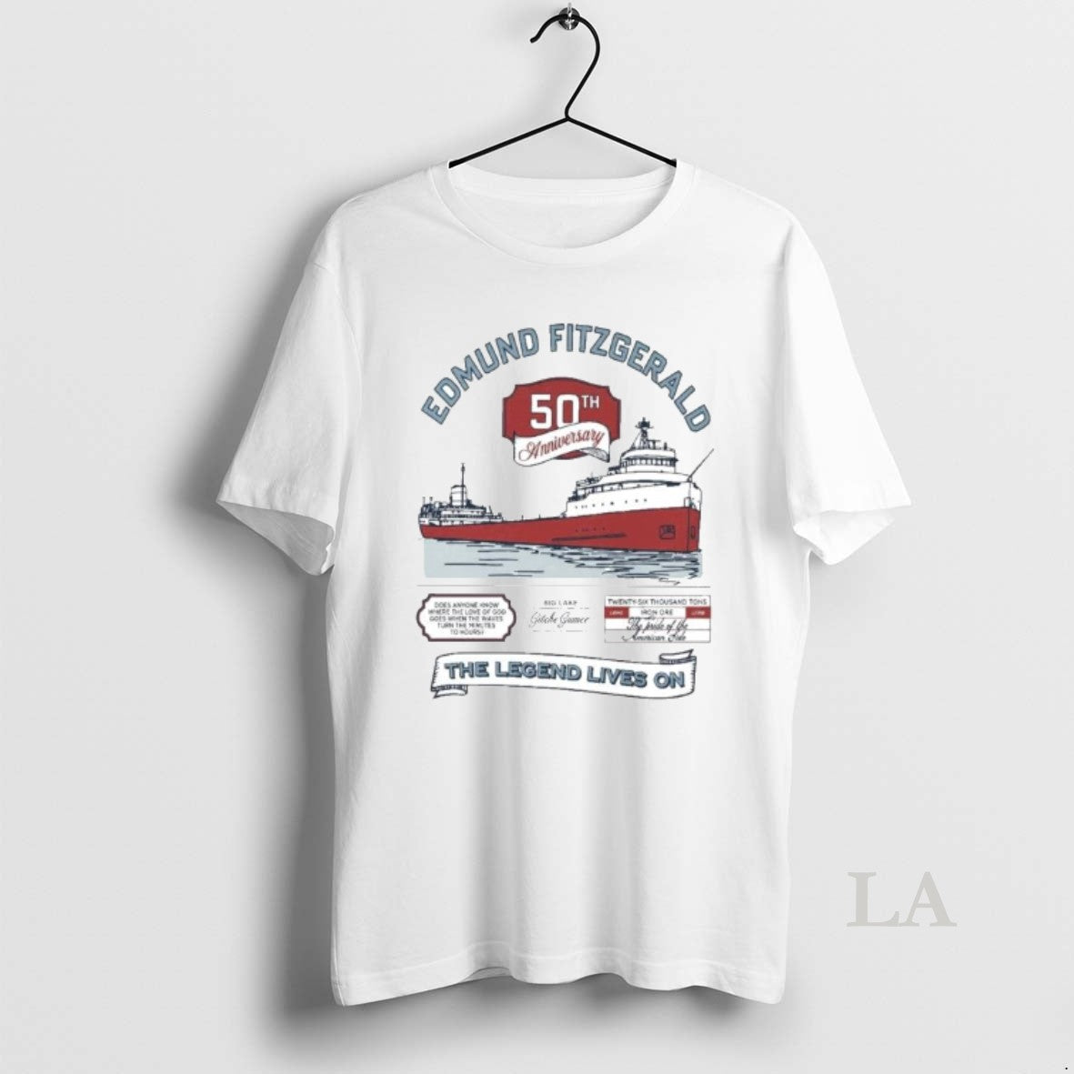 Original Edmund Fitzgerald 50th Anniversary The Legend Lives On T-Shirts, Hoodie, Sweatshirt | PrintMintTees.com