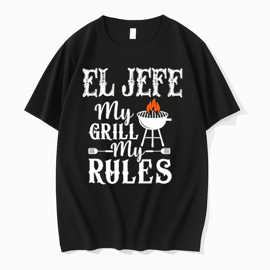 Original El Jefe My Grill My Ryles Chef Tshirts Jpg